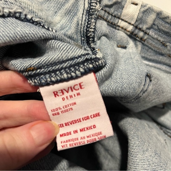 Revice Mixtape 2000s Jeans Womens 30 Blue Distressed Straight Leg Rolled Waist - Picture 8 of 8